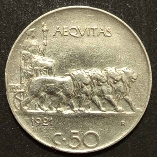 Centesimi lire leoni - leoni, 1921