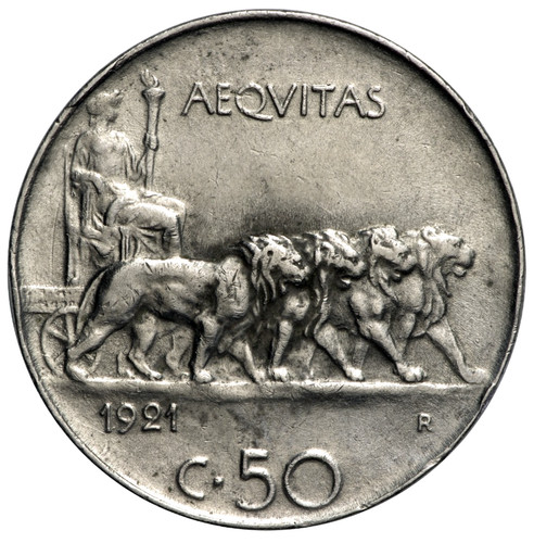Italia centesimi 1921 - 1921, leoni