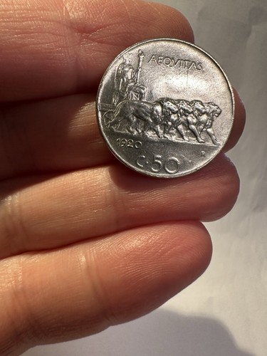 Centesimi 1920 leoni italia - leoni,
