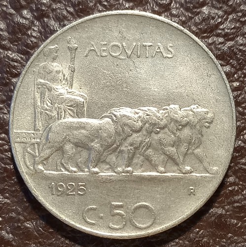 Regno centesimi 1925 leoni - regno, 50