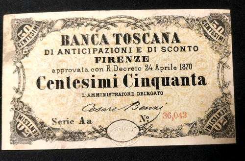 Banca toscana banconota - banca,
