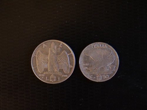 Coppia lira 50 centesimi - +,